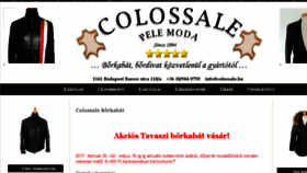 What Colossale.hu website looked like in 2017 (7 years ago)