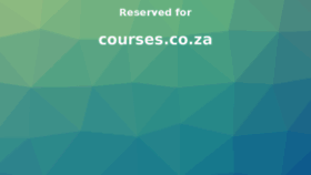 What Courses.co.za website looked like in 2017 (7 years ago)
