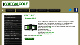 What Criticalgolf.com website looked like in 2017 (7 years ago)