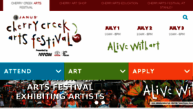 What Cherrycreekartsfestival.org website looked like in 2017 (7 years ago)