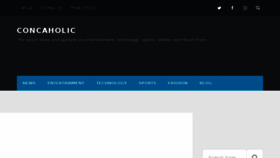 What Concaholic.com website looked like in 2017 (7 years ago)