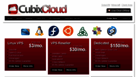What Cubixcloud.com website looked like in 2017 (7 years ago)
