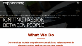 What Copperwing.com website looked like in 2017 (7 years ago)