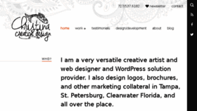 What Christinacreativedesign.com website looked like in 2017 (7 years ago)