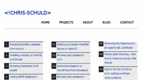 What Chrisschuld.com website looked like in 2017 (7 years ago)