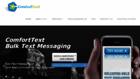 What Comforttext.com website looked like in 2017 (7 years ago)