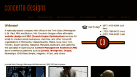 What Concertodesigns.com website looked like in 2017 (7 years ago)