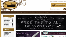 What Craftydevilspapercraft.co.uk website looked like in 2017 (7 years ago)