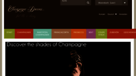 What Champagnedreams.ch website looked like in 2017 (7 years ago)