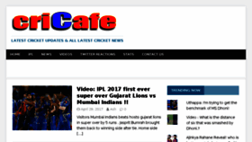What Cricafe.com website looked like in 2017 (7 years ago)