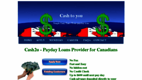 What Cash2u.ca website looked like in 2017 (8 years ago)