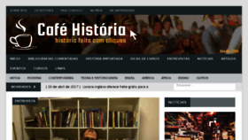 What Cafehistoria.com.br website looked like in 2017 (8 years ago)