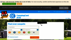 What Campingcard.es website looked like in 2017 (6 years ago)