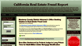 What Californiarealestatefraudreport.com website looked like in 2017 (7 years ago)