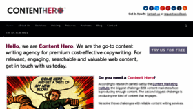 What Contenthero.co.uk website looked like in 2017 (6 years ago)