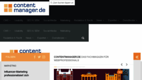 What Contentmanager.de website looked like in 2017 (7 years ago)