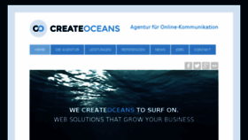 What Createoceans.com website looked like in 2017 (7 years ago)