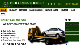 What Cash4carsmelbourne.com.au website looked like in 2017 (7 years ago)