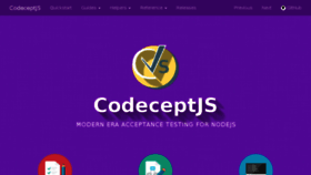 What Codecept.io website looked like in 2017 (7 years ago)