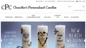 What Chandlerscandle.com website looked like in 2017 (8 years ago)