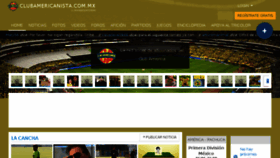 What Clubamericanista.com.mx website looked like in 2017 (6 years ago)