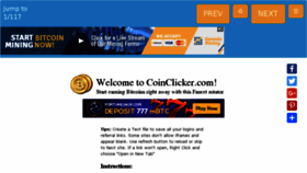 What Coinclicker.com website looked like in 2017 (7 years ago)