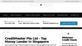 What Creditmasterloan.com.sg website looked like in 2017 (7 years ago)