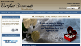 What Certifieddiamond.biz website looked like in 2017 (6 years ago)