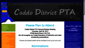 What Caddodistrictpta.org website looked like in 2017 (7 years ago)