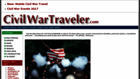 What Civilwartraveler.com website looked like in 2017 (7 years ago)