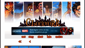 What Clockwork-comic.com website looked like in 2017 (7 years ago)