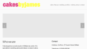 What Cakesbyjames.co.uk website looked like in 2017 (6 years ago)