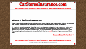 What Carstereoinsurance.com website looked like in 2017 (6 years ago)