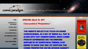 What Cosmicparadigm.com website looked like in 2017 (6 years ago)