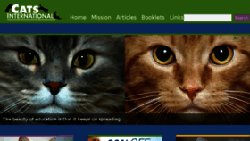 What Catsinternational.org website looked like in 2017 (7 years ago)
