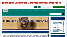 What Childhood-developmental-disorders.imedpub.com website looked like in 2017 (7 years ago)