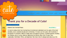 What Cuteoverload.com website looked like in 2017 (8 years ago)