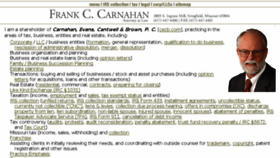 What Carnahanlaw.com website looked like in 2017 (6 years ago)