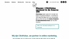 What Clickvalue.nl website looked like in 2017 (6 years ago)