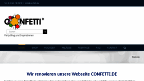 What Confetti.de website looked like in 2017 (6 years ago)