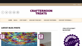What Crafternoontreats.com website looked like in 2017 (6 years ago)