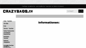 What Crazybags.ch website looked like in 2017 (6 years ago)
