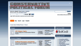 What Conservativepoliticalforum.com website looked like in 2017 (6 years ago)