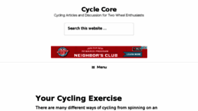 What Cyclecore.com website looked like in 2017 (6 years ago)