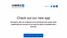 What Content.onalytica.com website looked like in 2017 (6 years ago)