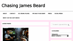 What Chasingjamesbeard.com website looked like in 2017 (6 years ago)