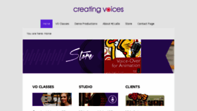 What Creatingvoices.com website looked like in 2017 (6 years ago)
