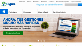 What Cigna.es website looked like in 2017 (6 years ago)