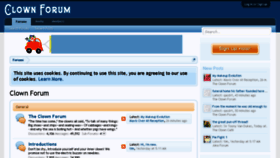 What Clown-forum.com website looked like in 2017 (6 years ago)