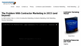 What Constructionmarketingblog.com website looked like in 2017 (6 years ago)